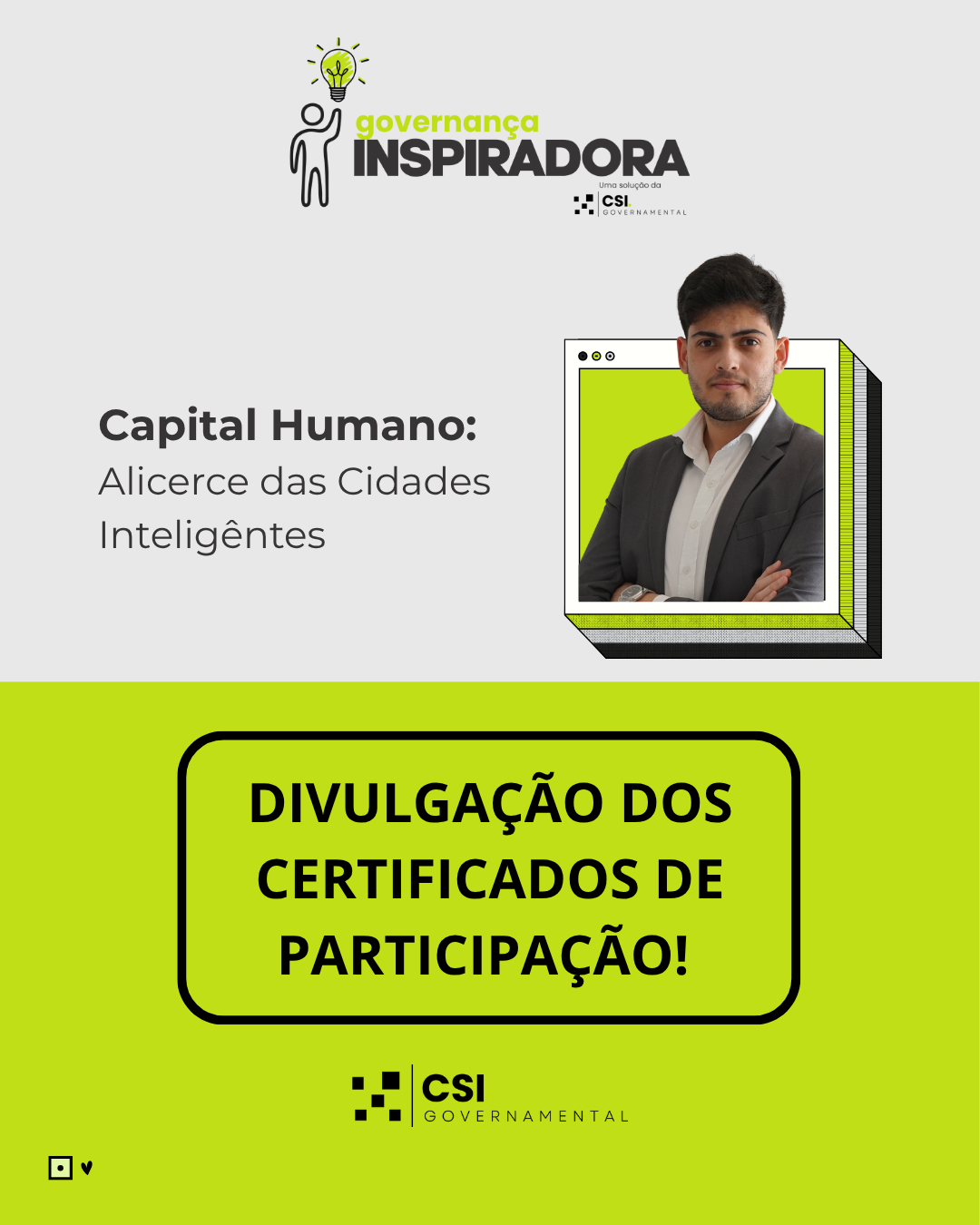 DIVULGAÇÃO DOS CERTIFICADOS DA EDIÇÃO DE MAIO DA GOVERNANÇA INSPIRADORA!