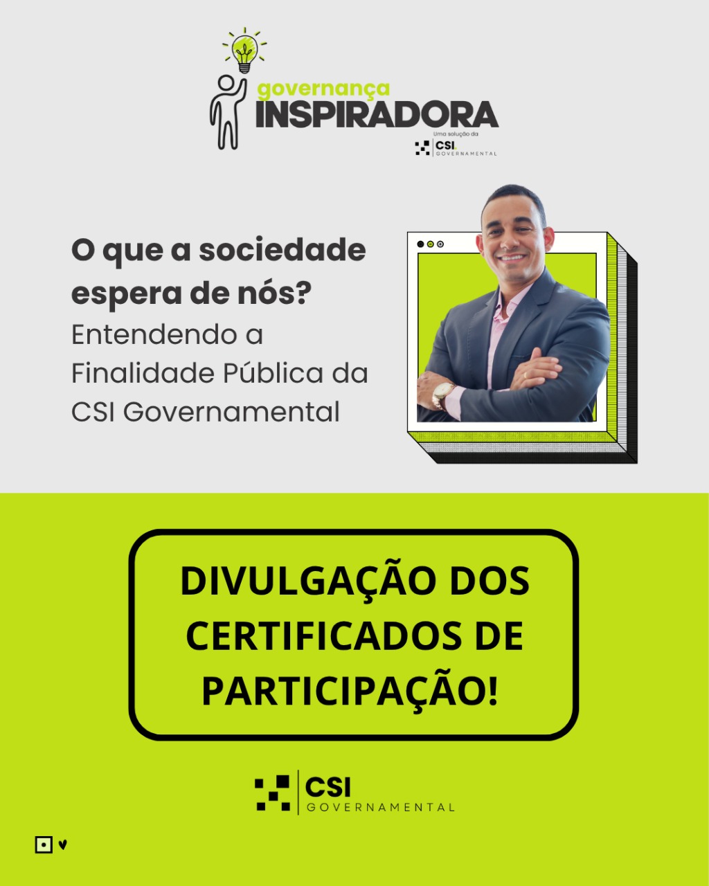 DIVULGAÇÃO DOS CERTIFICADOS DA EDIÇÃO DE JULHO DA GOVERNANÇA INSPIRADORA!